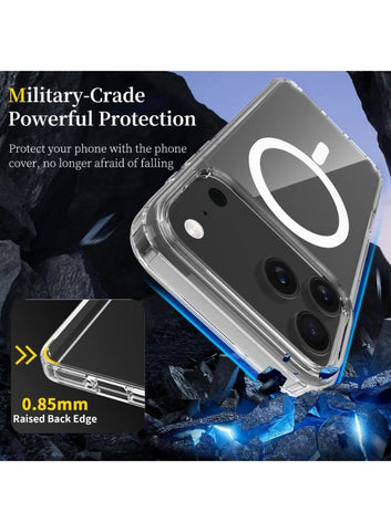 iPhone 17 Pro Max Case Cover Clear Magsafe Non-Yellowing Case iPhone 17 Pro Max Bumper Drop Protection Scratch-Resistant Cover For iPhone 17 Pro Max Cover 6.9-inch