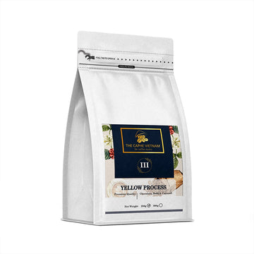 The Caphe Vietnam Premium Whole Beans Coffee - 250 G | Yellow Process | Medium Roast, Premium Robusta | Vietnamese Whole Coffee Bean