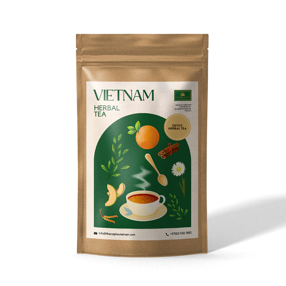The Caphe Vietnam Detox Herbal Tea - 20 Sachets | Premium Herbal Tea | Weight Loss Tea | Vietnamese Detox Tea, Easy to Brew