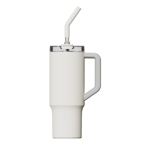 Xiaomi Straw Mug Cup, 316L Stainless Steel Thermos Cup with Handle 1L Large Capacity for Sports Car Travel