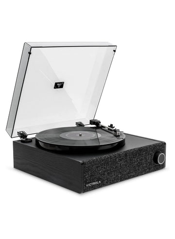 Victrola VTA78 Eastwood LP Vinyl Record Player Bluetooth Speaker 3 Speed Turntable 12 Platter AT3600L Moving Magnet Catridge Bluetooth Streaming RCA 3.5mm Output (Black)