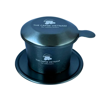 The Caphe Vietnam Coffee Phin Filter - Made with Aluminium |Dark Grey Vietnamese Phin Filter | Drip Coffee Maker | Reusable Filters