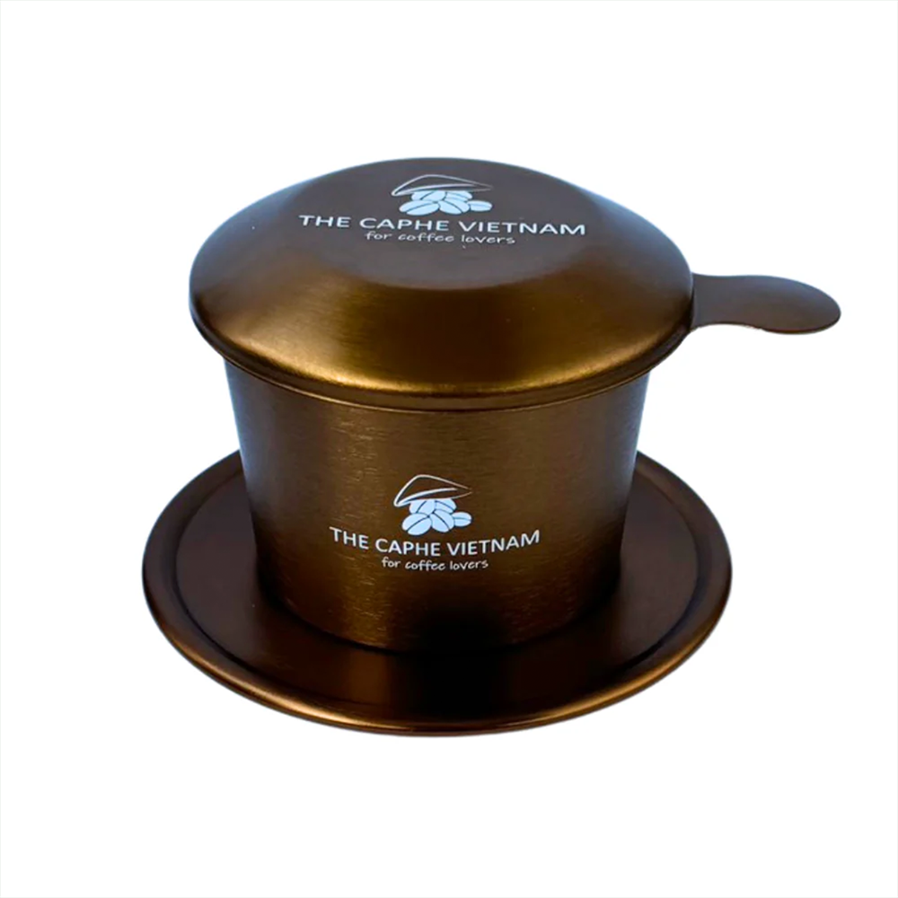 The Caphe Vietnam Coffee Phin Filter - Made with Aluminium |Rose Gold Vietnamese Phin Filter | Drip Coffee Maker | Reusable Filters | Reusable Filters