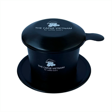 The Caphe Vietnam Coffee Phin Filter - Made with Aluminium | Black Vietnamese Phin Filter | Drip Coffee Maker | Reusable Filters