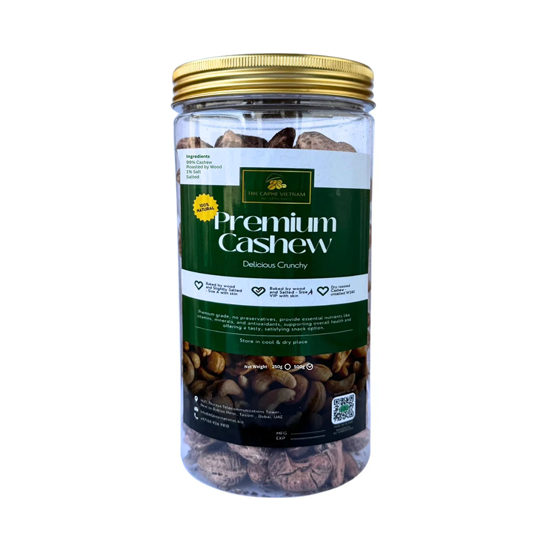 The Caphe Vietnam Premium Macadamia Nuts - 500 G | VIP Size With Shell | Unsalted & Roasted | Premium Vietnamese Macadamia Nuts