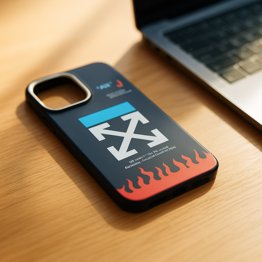 Off-White Flame Logo iPhone Case