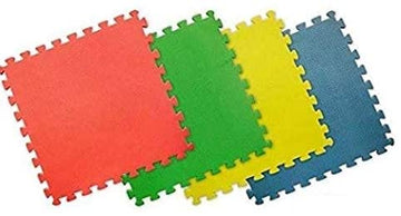 MAXSTRENGTH 4 PCs Foam Play Mat 12mm Thick Soft EVA Interlocking Mats Jigsaw Puzzle Blocking Board Fun Mats Square Tiles Set for All Ages