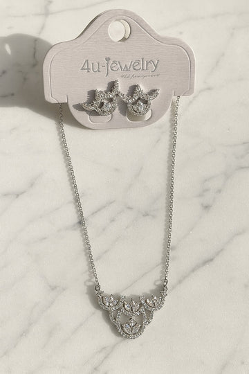 4u Jewelry - Cubic Zirconia Pendant & Earring Sets