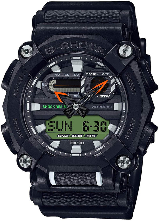Casio G-Shock GA-900E-1A3DR Analog/Digital Watch – Industrial Design, Shock Resistant, Extra Strap | LetsTango UAE