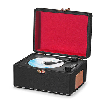 Echo Audio Bluetooth CD Player with builtin speaker (Retro CD Player)  Black