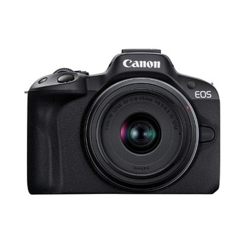 Canon EOS R50 Mirrorless Camera - Black + RF-S 18-45mm f/4.5-6.3 IS STM Lens