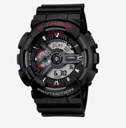 Casio G-Shock GA-110-1ADR Analog/Digital Watch – Rugged Black Design for Active Lifestyles in UAE