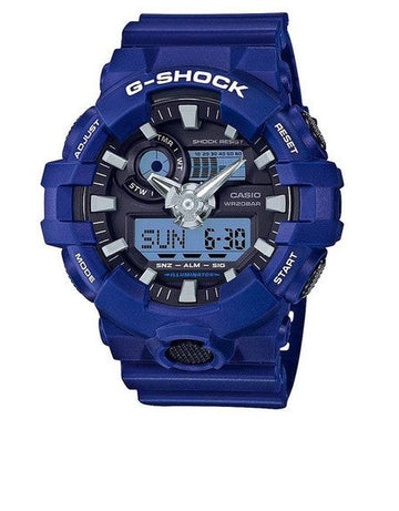 Casio G-Shock GA-700-2ADR Analog/Digital Watch – Bold Blue Design, Shock Resistant, 3D Dial | LetsTango UAE