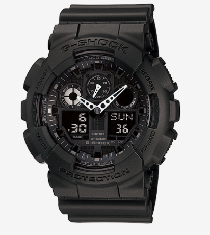 Casio G-Shock GA-100-1A1DR Analog/Digital Watch – Durable Black Design for Sports & Outdoor Adventures in UAE