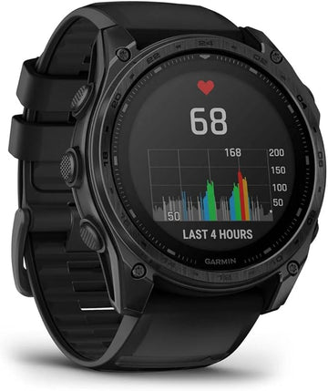 Garmin Tactix 8 51mm Solar Sapphire Tactical Smartwatch – Black DLC Titanium with Tactical Black Nylon & Silicone Bands for UAE