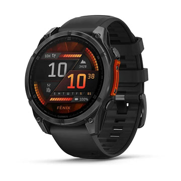 Garmin Fenix 8 47mm AMOLED Slate Gray Smartwatch – Black Silicone Band for UAE