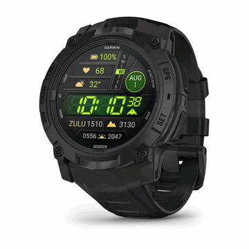 Garmin Instinct 3 AMOLED 50mm Tactical Edition – Black with Black Silicone Band for UAE