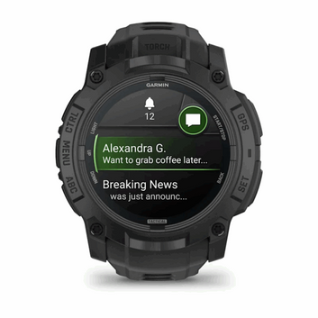 Garmin Instinct 3 AMOLED 50mm Tactical Edition – Black with Black Silicone Band for UAE