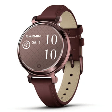Garmin Lily 2 Classic Fitness Smartwatch – Dark Bronze with Mulberry Leather Band for UAE