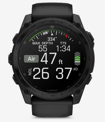 Garmin Tactix 8 51mm AMOLED Sapphire Tactical Smartwatch – Black DLC Titanium with Tactical Black Nylon & Black/Pebble Grey Silicone Bands for UAE