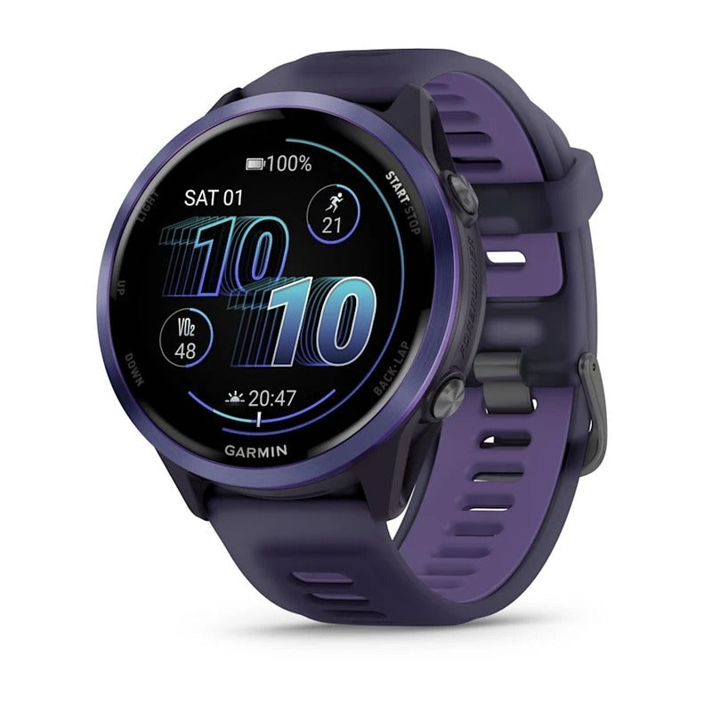 Garmin Forerunner 570 47mm Indigo Aluminium Smartwatch with Translucent Imperial Purple/Indigo Band for UAE