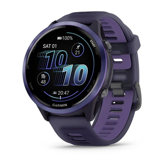 Garmin Forerunner 570 47mm Indigo Aluminium Smartwatch with Translucent Imperial Purple/Indigo Band for UAE