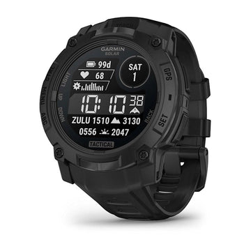 Garmin Instinct 3 Solar 50mm Tactical Edition – Black with Black Silicone Band for UAE