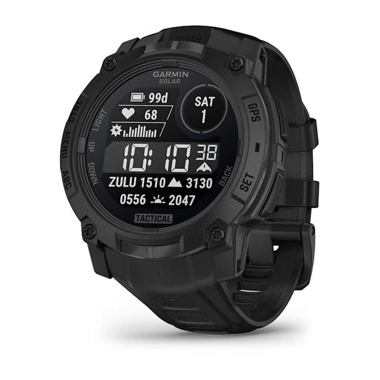 Garmin Instinct 3 Solar 50mm Tactical Edition – Black with Black Silicone Band for UAE