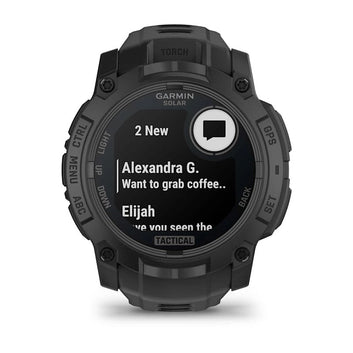 Garmin Instinct 3 Solar 50mm Tactical Edition – Black with Black Silicone Band for UAE