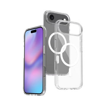 Case for iPhone 17 Air Clear Magnetic Cover Mag Safe Compatible Hybrid Protective Crystal Clear Hard Back Case Shockproof TPU Frame Slim Transparent Case for Apple iPhone 17 Air