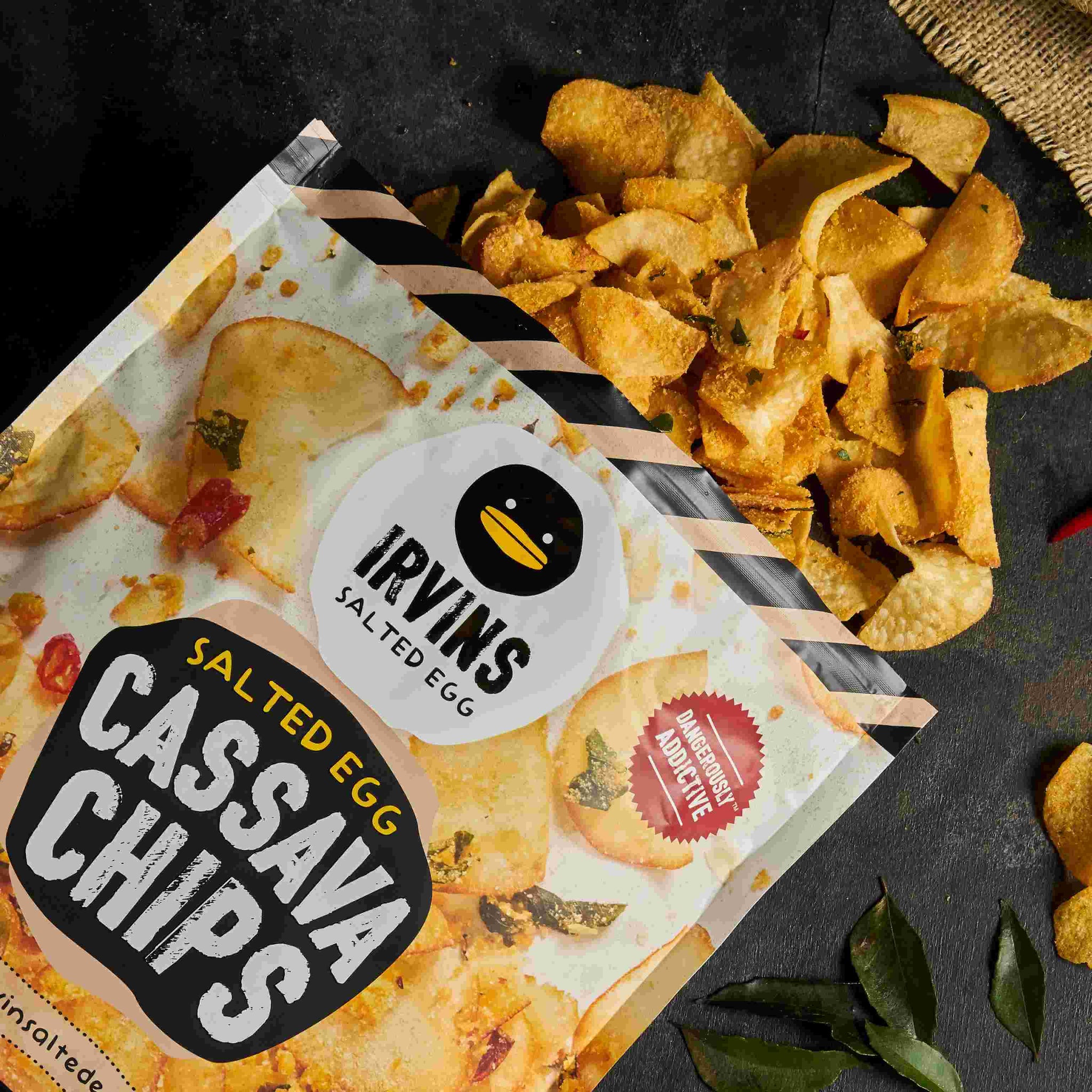 IRVINS Salted Egg Cassava Chips (105 grams)