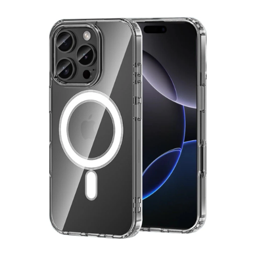 iPhone 16 Pro 6.3inch Case, Compatible with Magsafe, Anti-Scratch & Drop Slim Crystal Clear Hard Magnetic Case, Clear