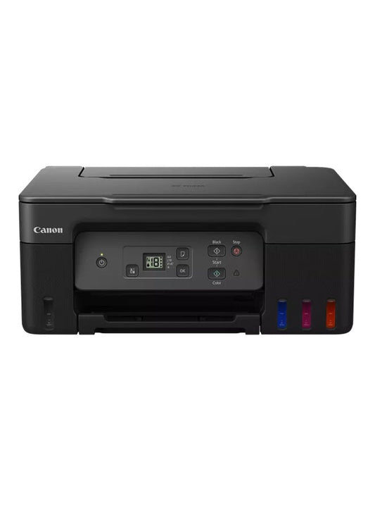 Canon G2470 Colour 3-in-1 Refillable MegaTank Printer, Black, high-yields of ink of up to 6,000 black pages or 7,700 color pages Black