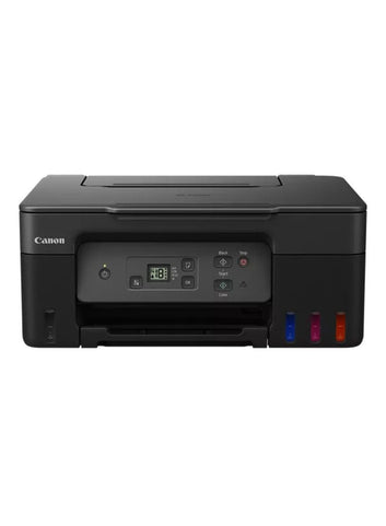 Canon G2470 Colour 3-in-1 Refillable MegaTank Printer, Black, high-yields of ink of up to 6,000 black pages or 7,700 color pages Black