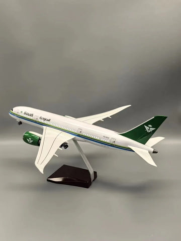 Saudia Boeing SV787 Die-Cast Model Plane with LED Lights – 43–47cm