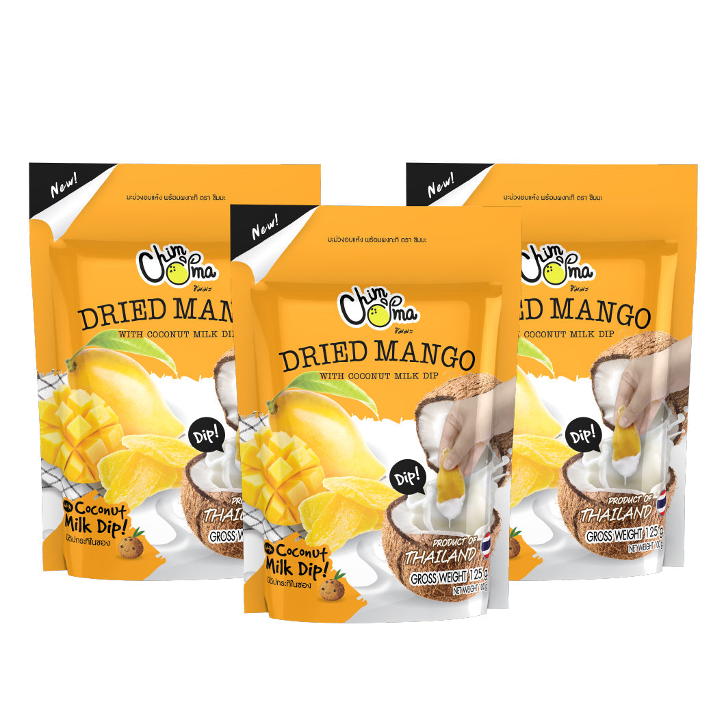 SET CHIMMA Dried Mango with Coconut Milk Dip 100G x3packs
