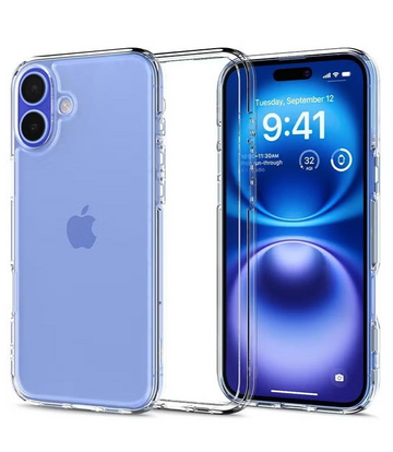 iPhone 16 Clear Case Cover, Ultra Thin Silicone Shockproof Back Cases Transparent Protective Phone Case, Anti-Yellowing & Anti-Scratch, Waterproof, Dirt & Oil Proof Covers - Crystal Clear