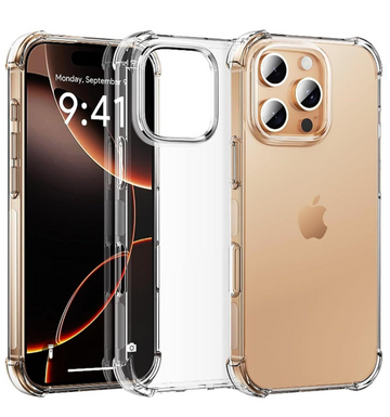 iPhone 16 Pro Max Clear Case Soft Flexible TPU Shockproof Transparent Back Cover Designed