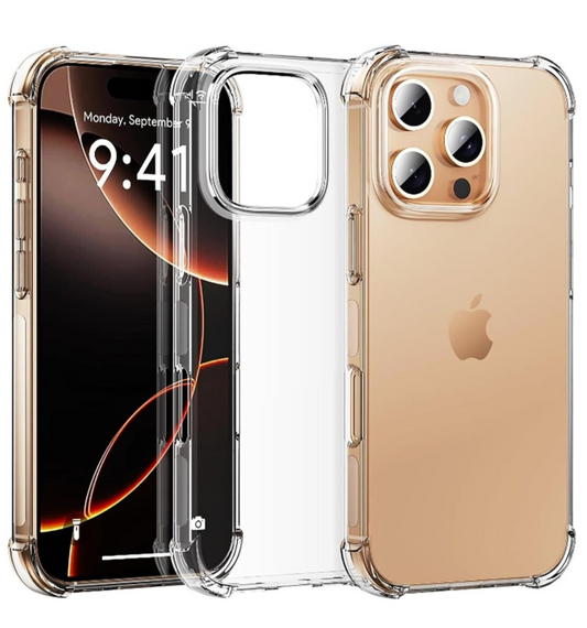 iPhone 16 Pro Max Clear Case Soft Flexible TPU Shockproof Transparent Back Cover Designed