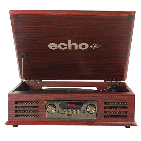 Echo Audio Turntable Player with Built in Speakers (Legend)  Walnut