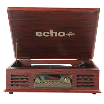 Echo Audio Turntable Player with Built in Speakers (Legend)  Walnut