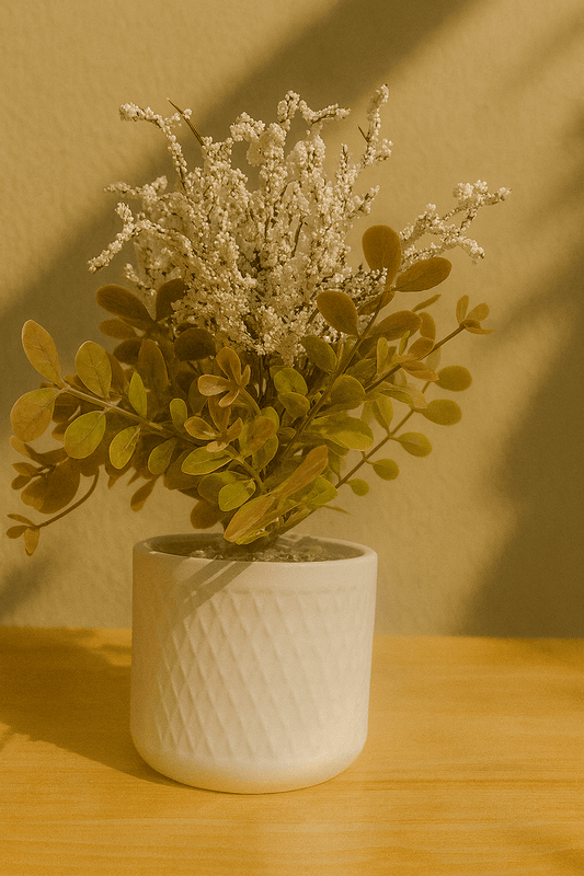 Artificial Potted Plant with Leaves