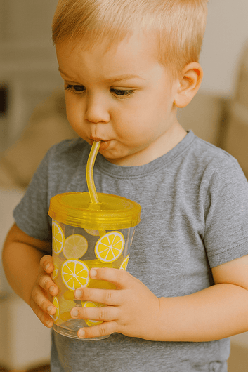 Citrus Slice Cup with Straw
