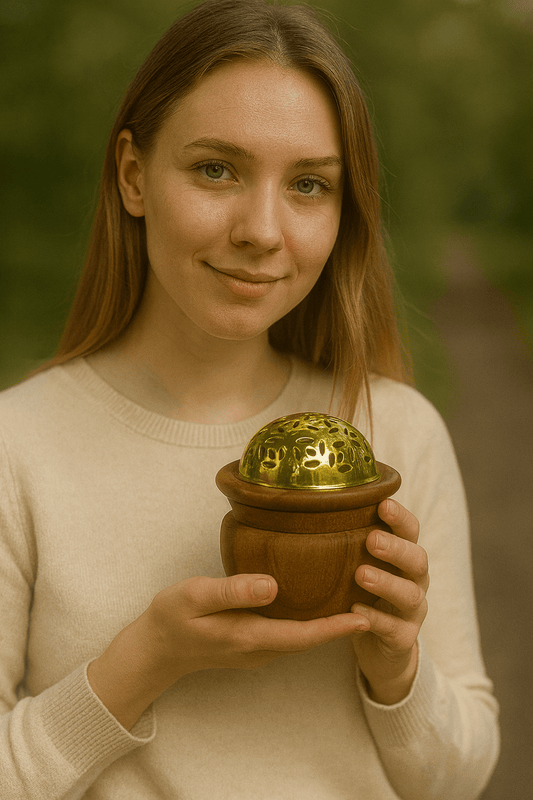 Elegant Wooden & Crystal Bakhoor Holders