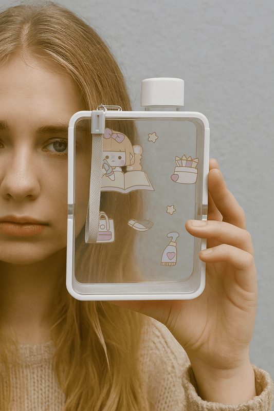 Flat Cartoon Water Bottle