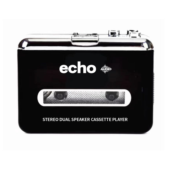 Echo Audio Cassette Player with builtin speaker ( The Jackson Walkman )  Black
