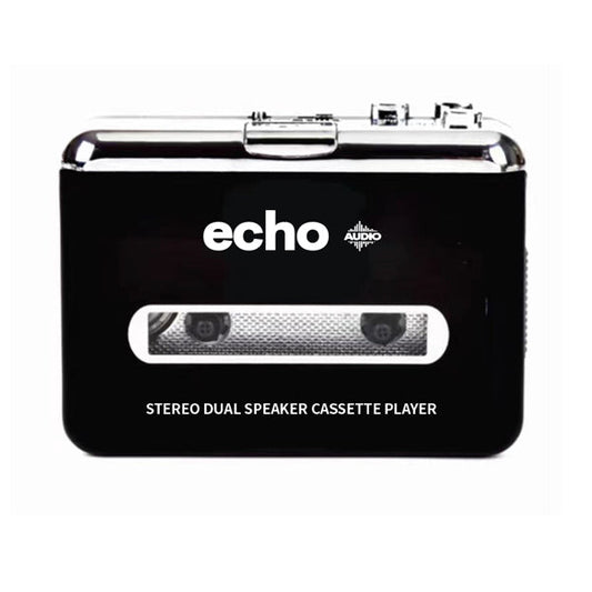 Echo Audio Cassette Player with builtin speaker ( The Jackson Walkman )  Black