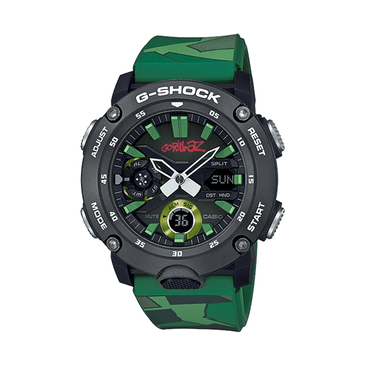 Casio G-Shock GA-2000GZ-3ADR Analog/Digital Watch – Gorillaz Limited Edition, Carbon Core, Camouflage Style | LetsTango UAE