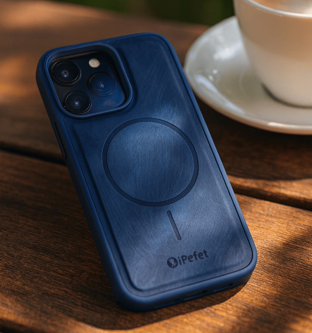 iPefet MagSafe Leather Texture Case for iPhone