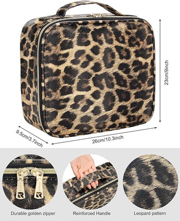 Jioney - Leopard Print Cosmetic Case
